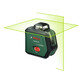 Pildil on kujutatud Bosch ristjoonlaser PLL360-15G, mis projitseerib kaks täpselt ristuvat rohelist laserjoont.
